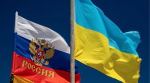 Drapeaux de la Russie et de l’Ukraine © Organisation mondiale pour la Paix
