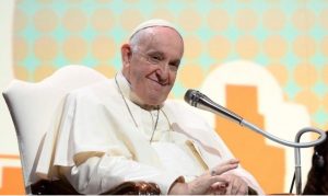 Le pape François lors de l’événement l’Économie de François © Vatican Media