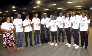 La délégation du Bénin à l’aéroport