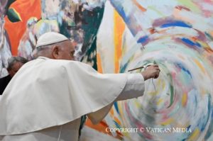 Le pape François, artiste peintre d’un instant © Vatican Media