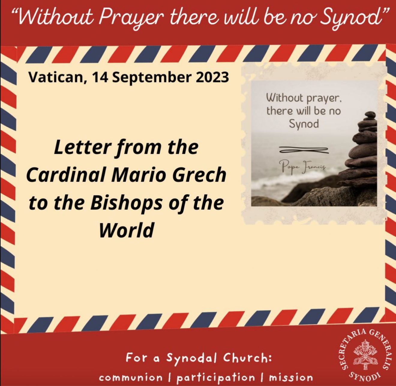 Synode des évêques « Sans prière, il n’y aura pas de Synode » ZENIT