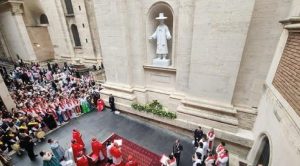 Inauguration officielle de la statue de saint André Kim Tae-Gon © Yonhap News Agency