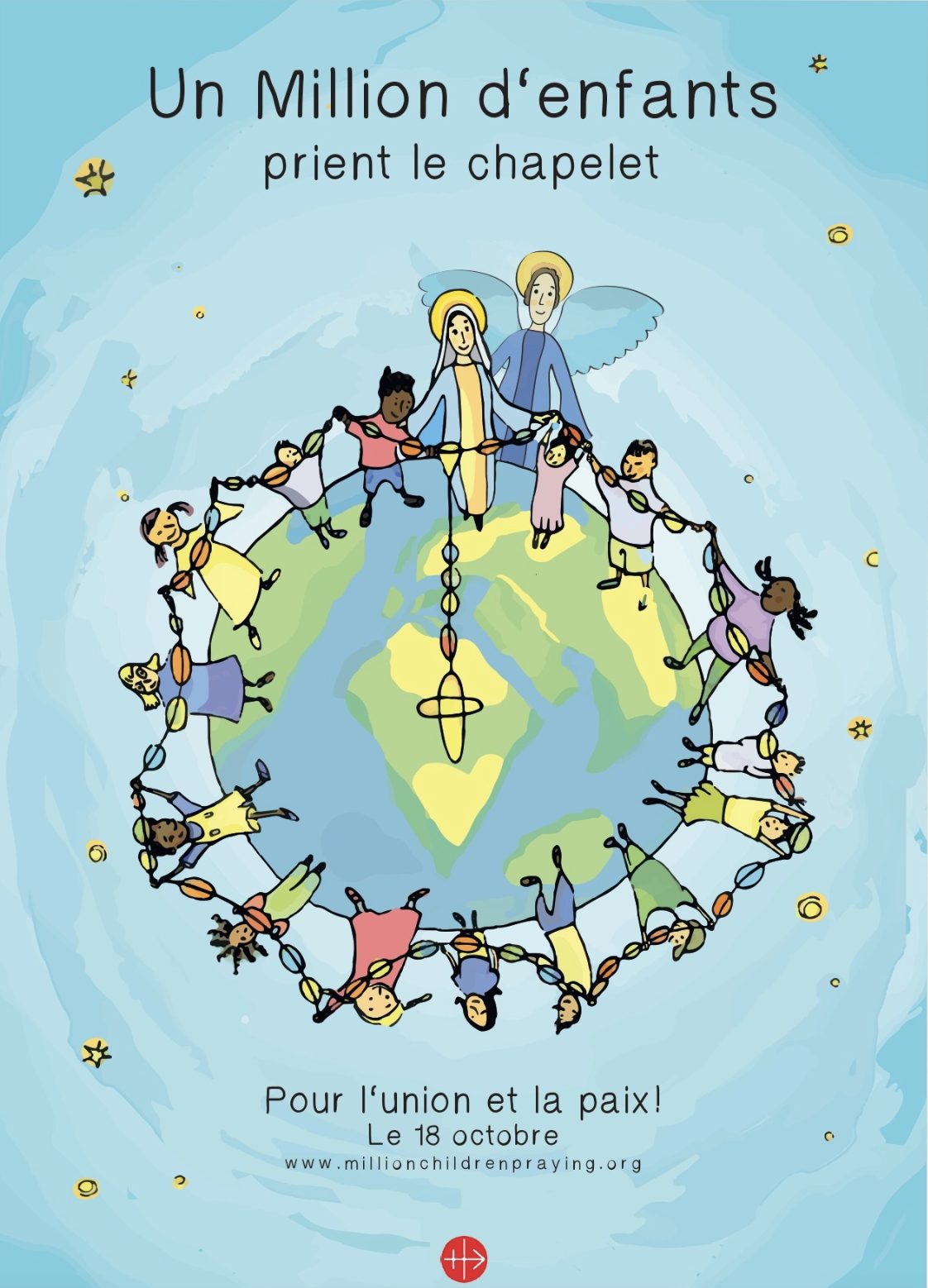 « Affiche de l’initiative Un million d’enfants prient le chapelet » © AED