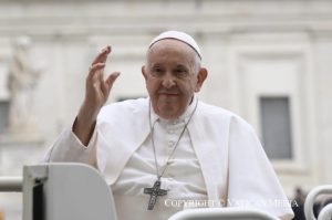 Le pape François lors de l’audience générale du 18 octobre © Vatican Media