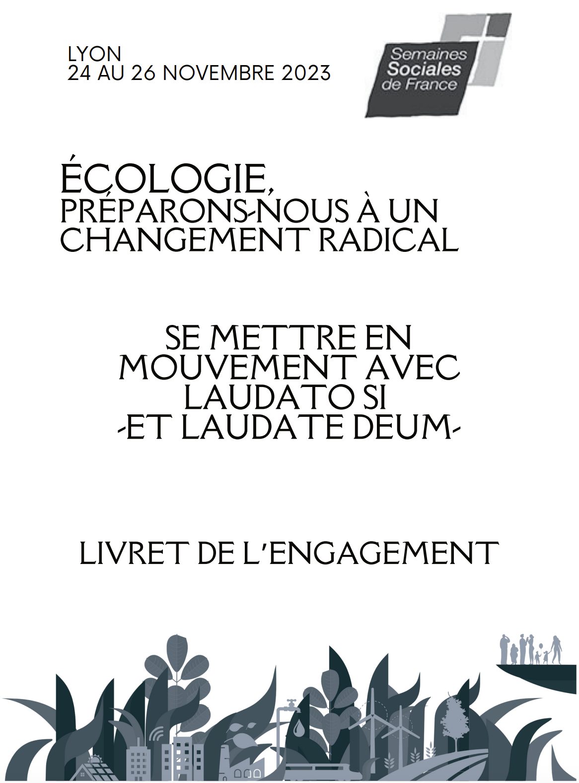 Couverture du livret d’engagement des Semaines sociales