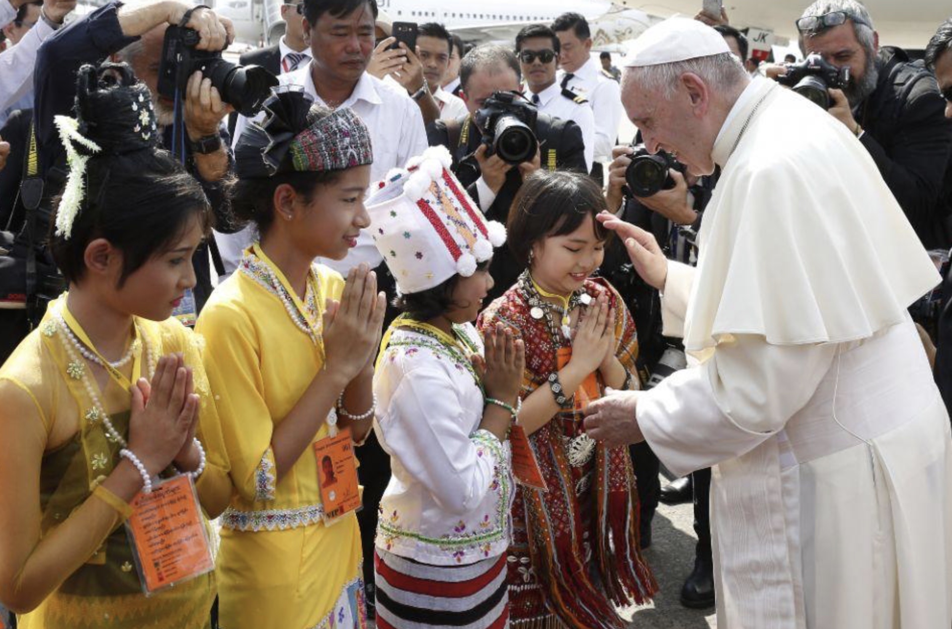 Le pape François lors de son voyage en Birmanie en juin 2018 © Vatican Media