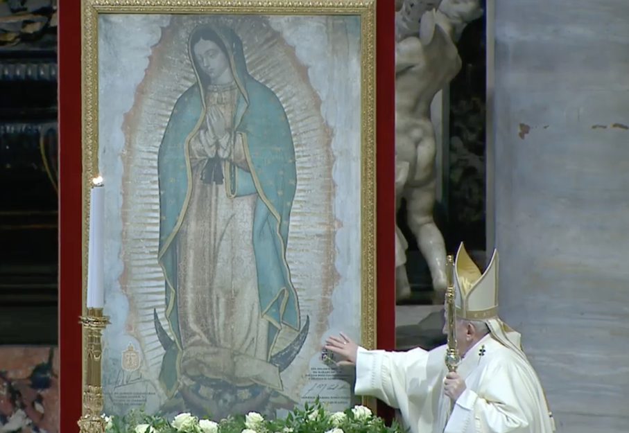 Notre Dame de Guadalupe 2020, messe, capture @ Vatican Media