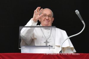 Le pape François lors de l’Angélus du 1 janvier © Vatican Media