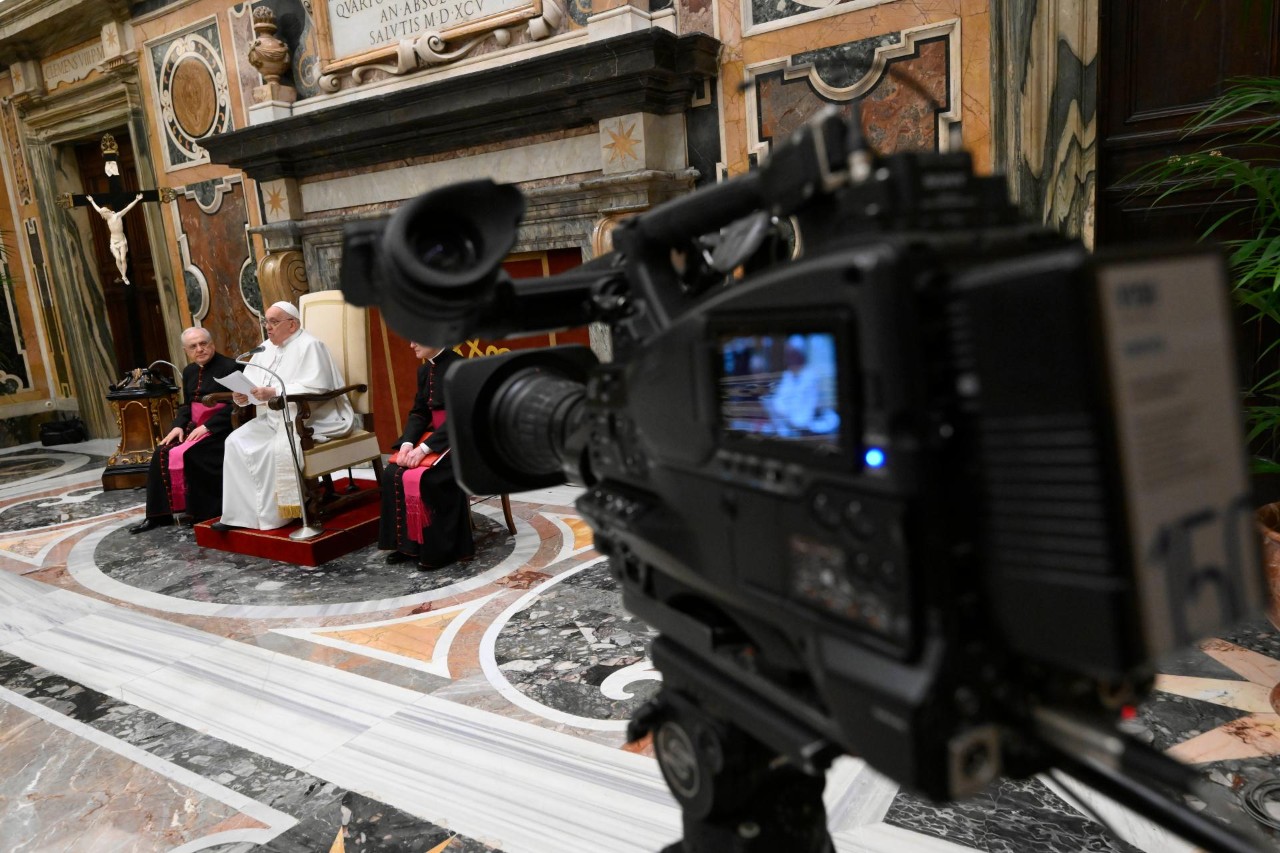 Discours du pape aux membres de l’Association internationale des journalistes accrédités auprès du Vatican, 22 janvier 2024 © Vatican Media