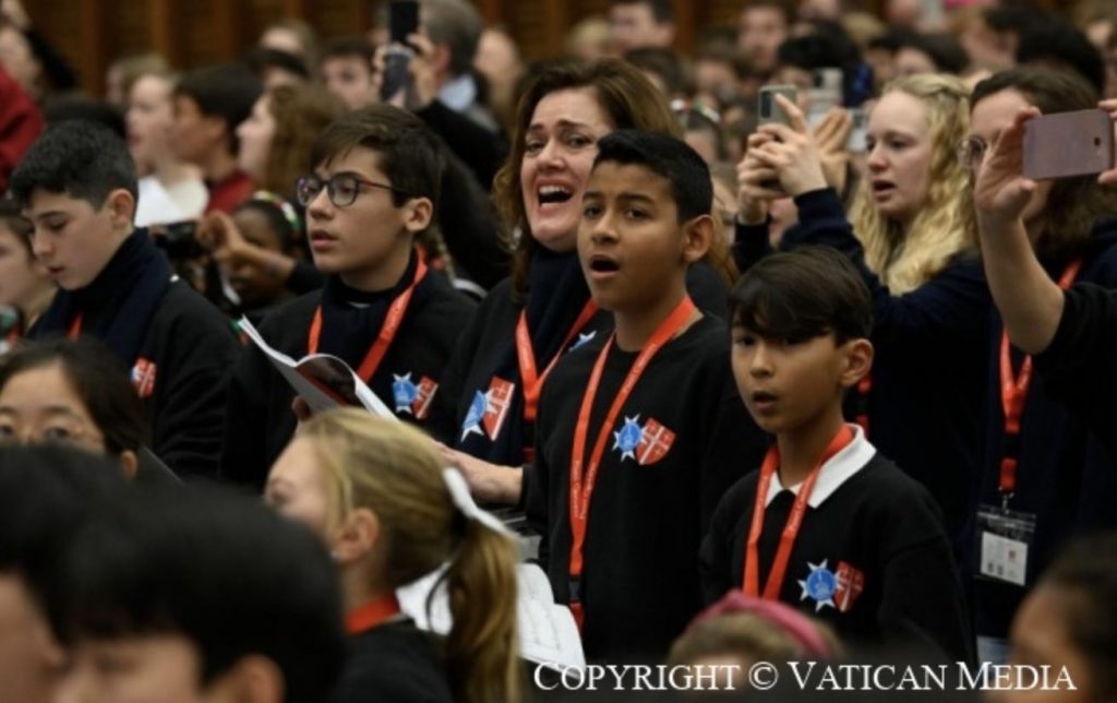 Chanteurs d’une des chorales présentes lors de la rencontre des Pueri Cantores © Vatican Media