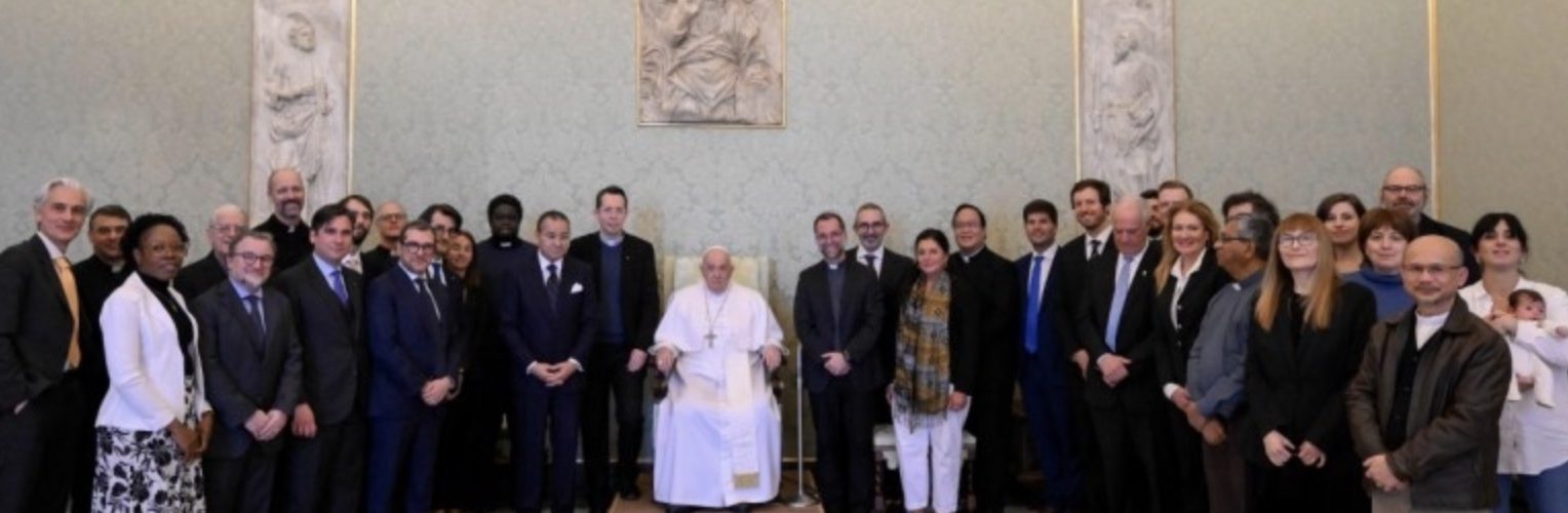 La délégation du Réseau Mondial de rière du pape accueilli le vendredi 26 janvier 2024 © Vatican Media