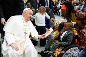 Discours du pape François à l’occasion du premier centenaire de la fondation de l'hôpital pédiatrique « Bambino Gesù », 16 mars 2024 © Vatican Media