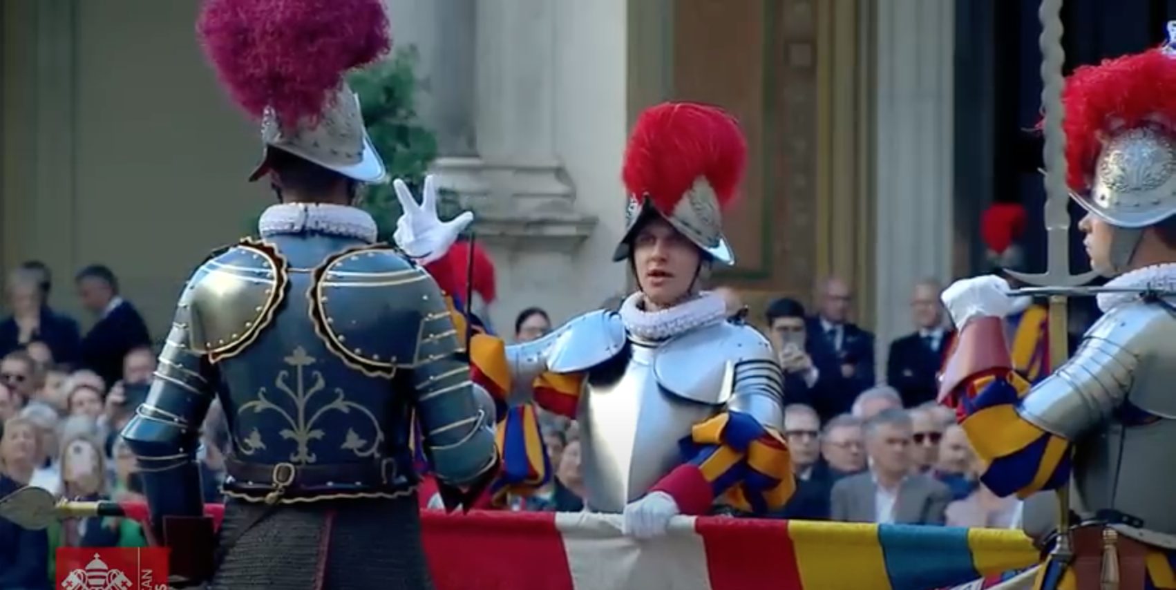 Cérémonie de prestation de serment des gardes suisses - 6 mai 2024 © capture d’écran ZENIT, vidéo Vatican News