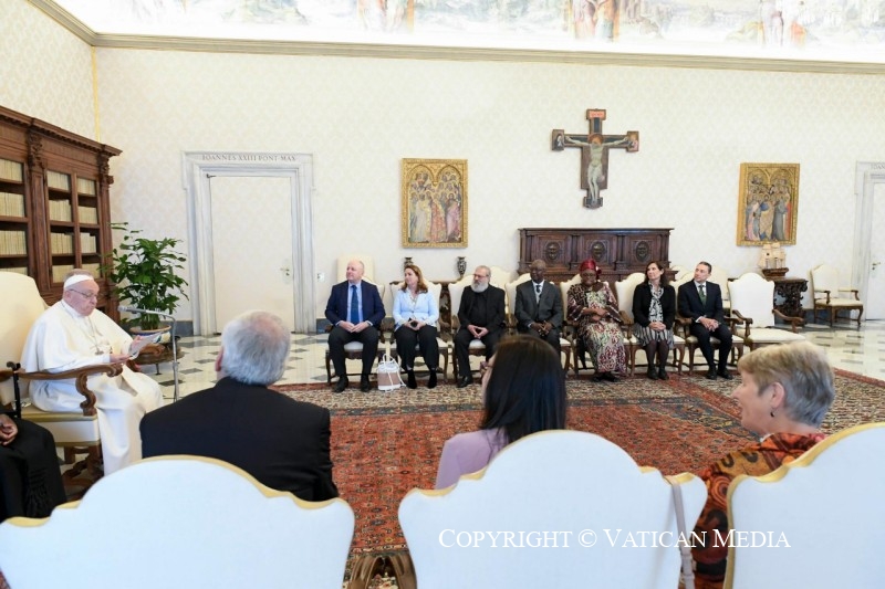 Rencontre avec les responsables internationaux du mouvement équipes Notre-Dame, 4 avril 2024 © Vatican Media 