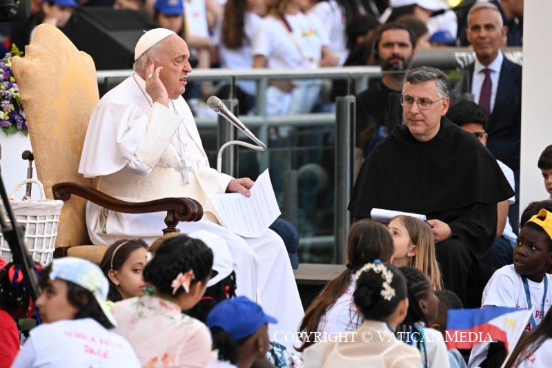 Rencontre au Stade Olympique de Rome - Journée mondiale des enfants, 25 mai 2024 © Vatican Media