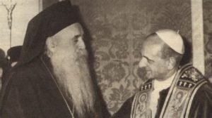 Le pape Paul VI et le patriarche Athenagoras, Jérusalem 1964 © vaticannews.va