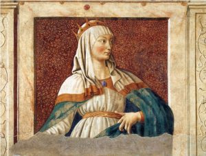 Esther, Fresque Andrea del Castagno, v. 1450 série Hommes et femmes illustres. Photo: Wikipedia