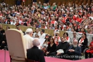 Aux participants à la Rencontre internationale des chorales au Vatican, 8 juin 2024 © Vatican Media