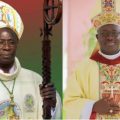 Mgr Robert Cissé (à gauche), nommé archevêque de Bamako au Mali, et Mgr Jacques Assanvo Ahiwa (à droite), nommé archevêque de Bouaké, en Côte d'Ivoire © aciafrique.org 