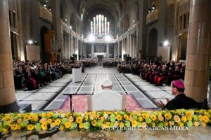 Le pape a rencontré le clergé et les agents pastoraux belges dans la basilique de Koekelberg © Vatican Media