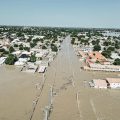 Vue aérienne de Maiduguri après la catastrophe. Crédit : Borno State Geopraphic Information Services (BOGIS)