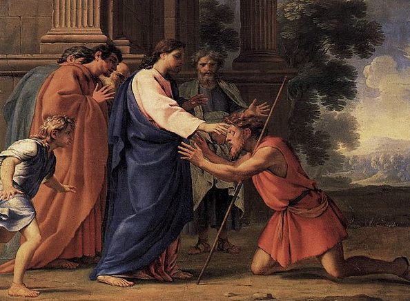 Jésus-Christ guérissant l'aveugle d'Eustache Le Sueur (v. 1645) © wikipedia