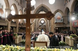 Le pape parle aux catholiques du Luxembourg dans la Cathédrale, jeudi 26 septembre 2024 © Vatican Media