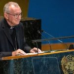 Au début de son discours à l'ONU, le cardinal Parolin a abordé le sujet de la dignité de la vie humaine © Vatican Media