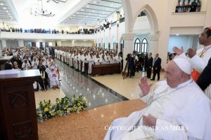 Le pape dans la cathédrale de l’Immaculée Conception à Dili (Timor oriental) © Vatican Media