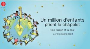 Logo de l’action « Un million d’enfants prient le chapelet » © AED