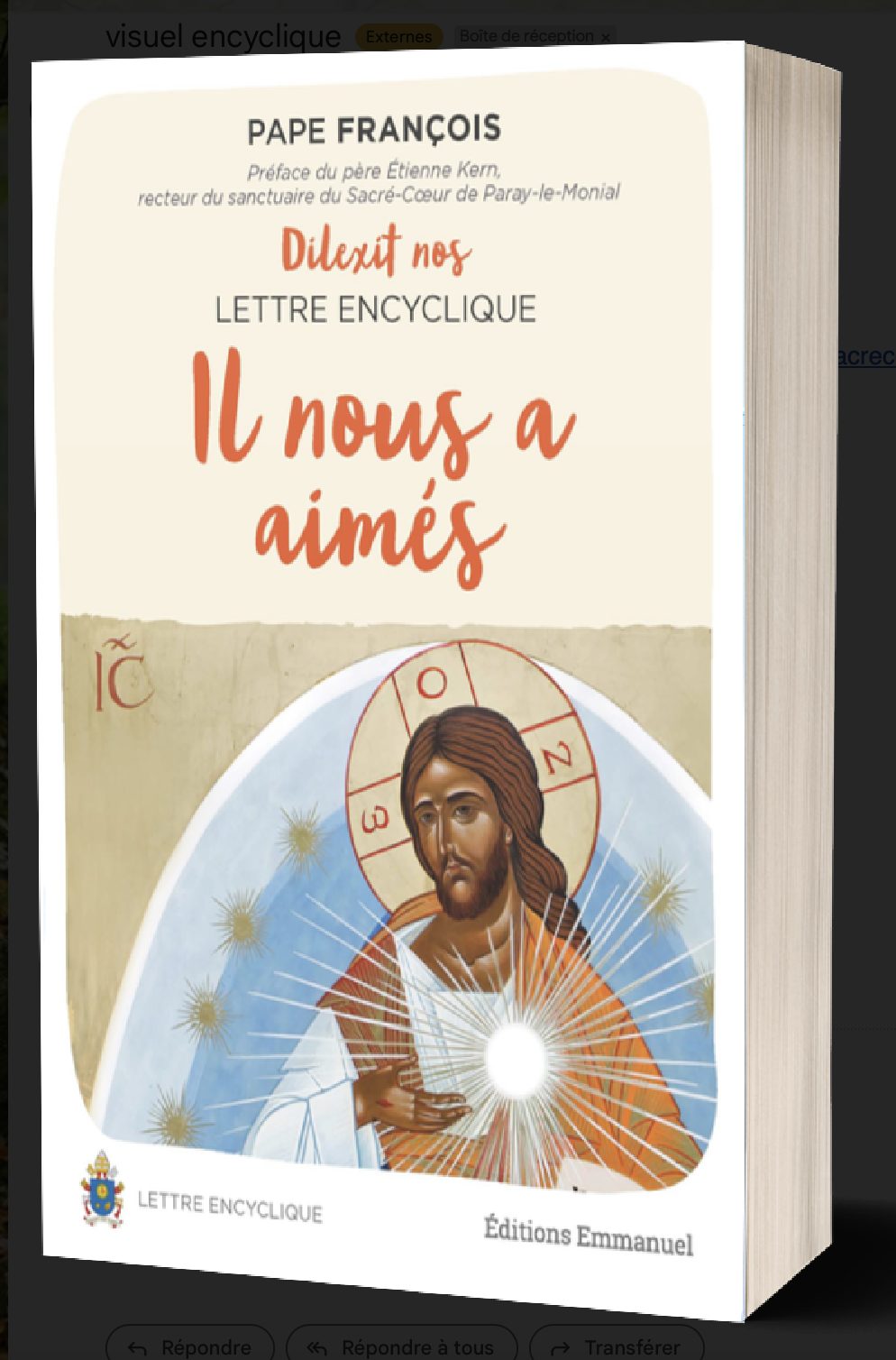 Le Cœur de Jésus et l’effusion de l’Esprit Saint (détail), Didi Marmoud © Éditions Emmanuel