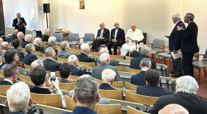 Le pape a rencontré 150 confrères jésuites en Belgique le 28 septembre 2024 © laciviltacattolica.fr