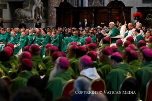 Homélie du pape François lors de la messe de conclusion de l’Assemblée générale ordinaire du Synode des Évêques, 27 octobre 2024 © Vatican Media