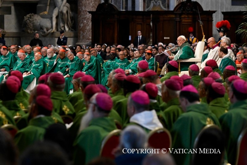 Homélie du pape François lors de la messe de conclusion de l’Assemblée générale ordinaire du Synode des Évêques, 27 octobre 2024 © Vatican Media