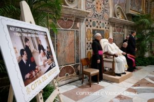 Acte commémoratif à l'occasion de l'anniversaire du Traité de paix et d'amitié entre l'Argentine et le Chili, 25 novembre 2024 © Vatican Media