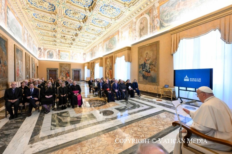 Discours du pape François aux techniciens et collaborateurs de la Fabrique de Saint-Pierre, 11 novembre 2024 © Vatican Media