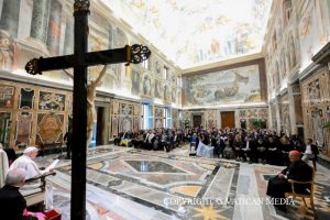 Discours du pape François aux participants au Symposium universitaire « Service-Learning e Patto Educativo Globale », 9 novembre 2024 © Vatican Media