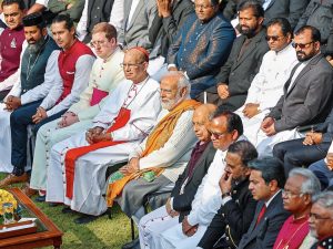 Le premier ministre Narendra Modi à New Delhi avec des membres de la communauté chrétienne, Noël 2023 © X/@narendramodi