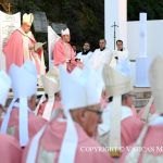 Pour présider la messe lors de sa visite à Ajaccio, dimanche 15 décembre, le pape François a revêtu une chasuble rose © Vatican Media