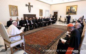 Le pape François lors de l'audience avec la Commission théologique internationale, le 28 novembre 2024 © Vatican Media