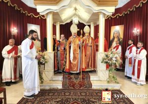 Le patriarche syriaque catholique lors de la messe du 8 décembre 2024 © Syriac-Catholic-Patriarchate