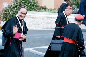 Mgr David en octobre 2023 lors de la première session du Synode sur la synodalité au Vatican. © CBCP / Roy lagarde