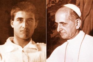 Un saint en aide un autre, le futur saint Pier Giorgio Frassati et saint Paul VI © avvenire.it