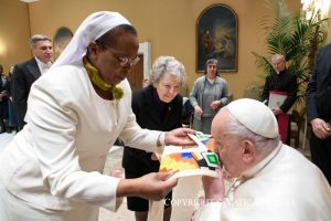 Salutations du pape aux membres de la Hilton Foundation, 22 janvier 2025 © Vatican Media