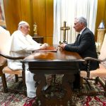 Le pape François rencontre le président cubain Miguel Díaz-Canel le 20 juin 2023 au Vatican © Vatican Media