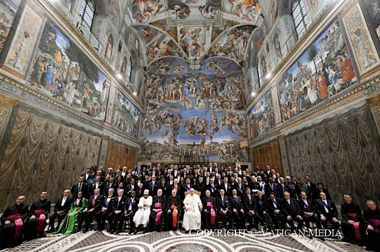 Salle des bénédictions, où s’est tenue la rencontre avec le Corps diplomatique © Vatican Media