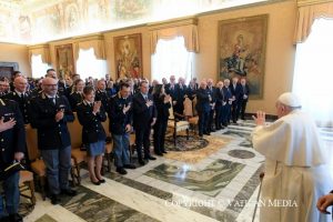 Discours du pape aux dirigeants et au personnel de l'Inspectorat général de la Sécurité publique au Vatican, 23 janvier 2025 © Vatican Media