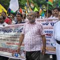 Des chrétiens de l’État d’Odisha, le 9 juin dernier lors d’une manifestation pour défendre leur droit constitutionnel à pratiquer leur foi © Ucanews/Catholicconnect.n