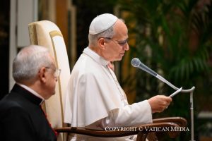 Discours du pape Léon XIV aux participants au pèlerinage des servants d'autel de France, 25 août 2025 © Vatican Media 