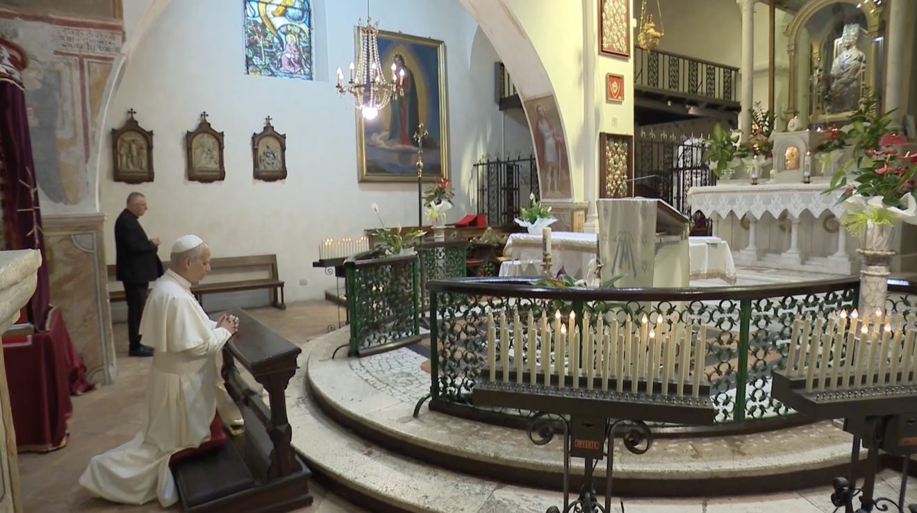 Visite privée du pape Léon XIV au Sanctuaire de la Mentorella, 19 août 2025 © Vatican Media